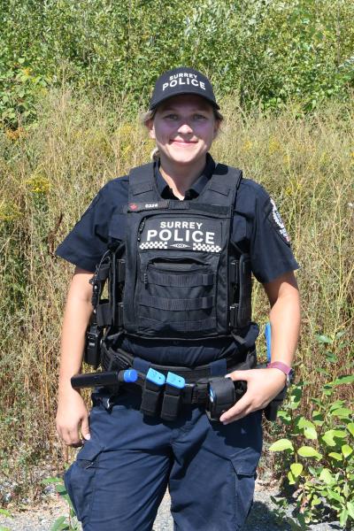 Cst. Kristen Dyck stands outside 